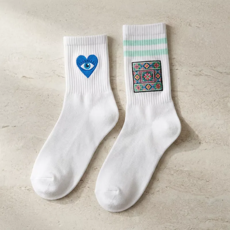 Custom embroidered socks wholesale pricing example