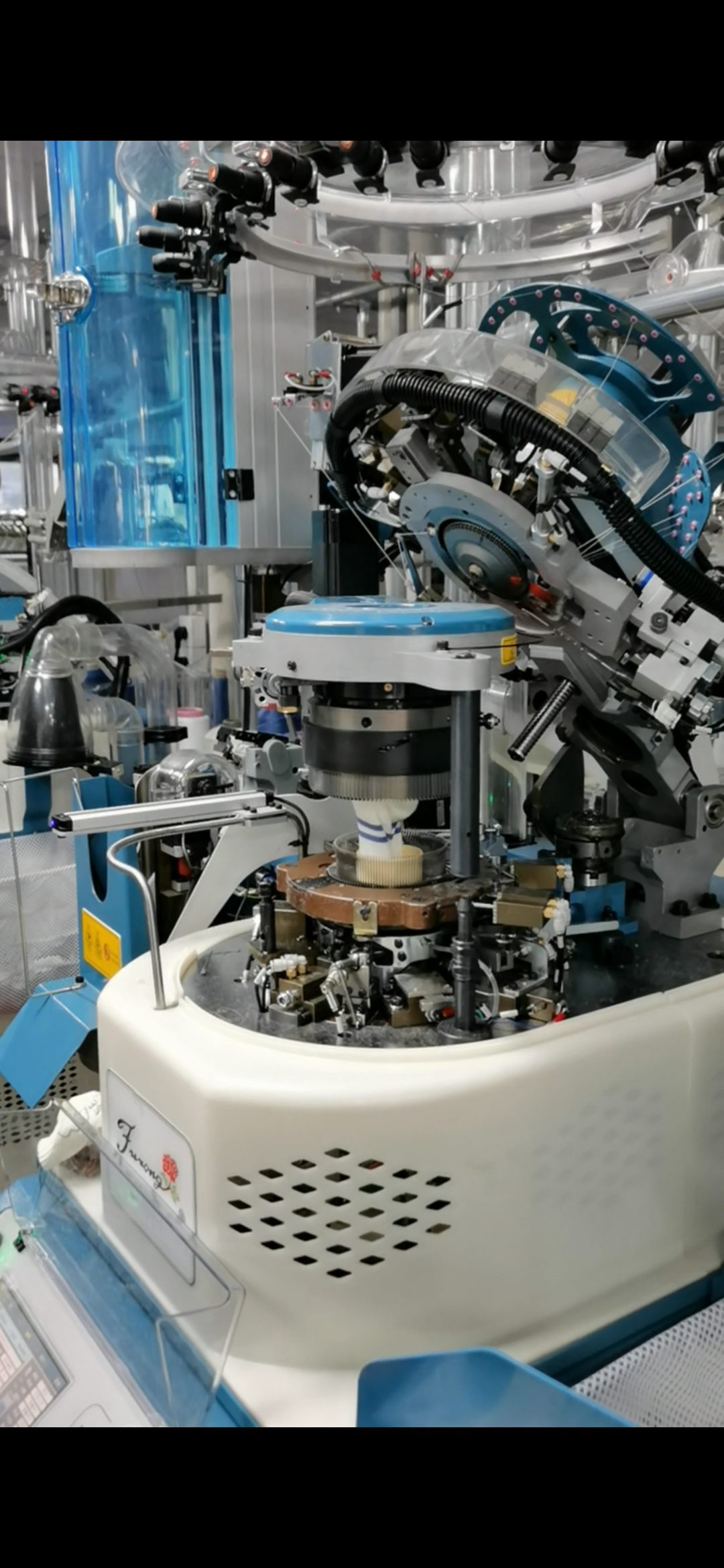 Modern computerized sock knitting machine